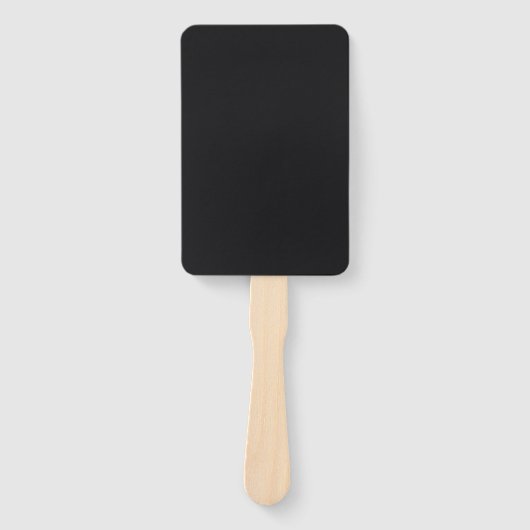 Jet Black Solid Color Fächer (Vorderseite)