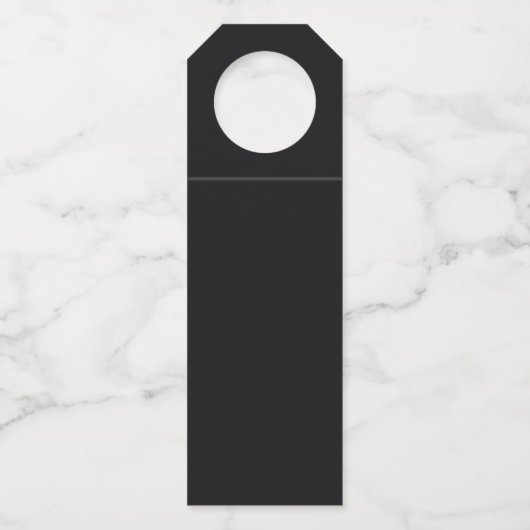 Jet Black Solid Color Flaschenanhänger (Vorderseite)