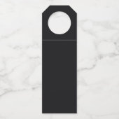 Jet Black Solid Color Flaschenanhänger (Rückseite)