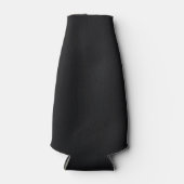 Jet Black Solid Color Flaschenkühler (Vorderseite)