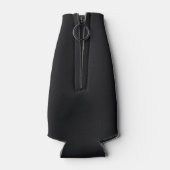 Jet Black Solid Color Flaschenkühler (Rückseite)