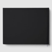 Jet Black Solid Color Gästebuch (Rückseite)