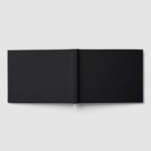 Jet Black Solid Color Gästebuch (Voll)