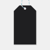 Jet Black Solid Color Geschenkanhänger (Vorderseite)