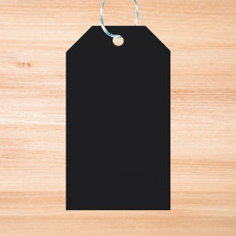 Jet Black Solid Color Geschenkanhänger