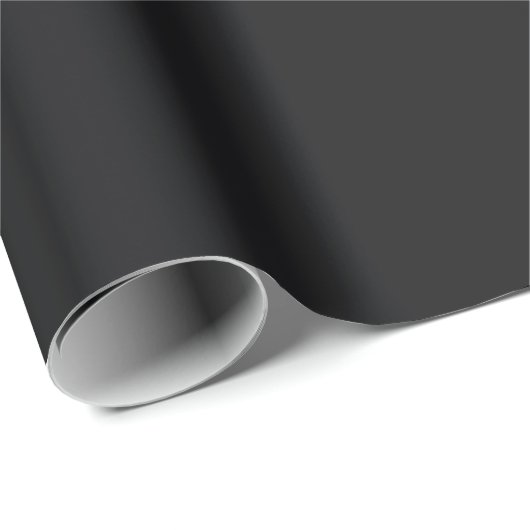 Jet Black Solid Color Geschenkpapier (Rolleneckpunkt)