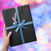 Jet Black Solid Color Geschenkpapier