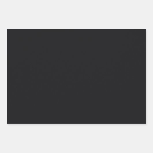 Jet Black Solid Color Geschenkpapier Set (Vorderseite 2)