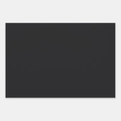 Jet Black Solid Color Geschenkpapier Set (Vorderseite)