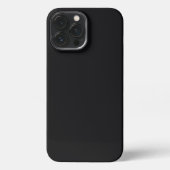 Jet Black Solid Color iPhone Hülle (Rückseite)