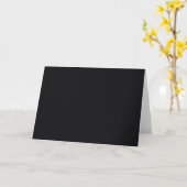 Jet Black Solid Color Karte (Gelbe Blume)