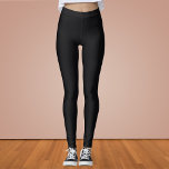 Jet Black Solid Color Leggings<br><div class="desc">Jet Black Solid Color</div>