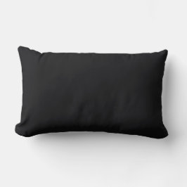 Jet Black Solid Color Lendenkissen