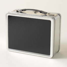 Jet Black Solid Color Metall Brotdose