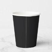 Jet Black Solid Color Pappbecher (Rechts)
