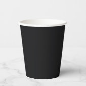 Jet Black Solid Color Pappbecher (Vorderseite)