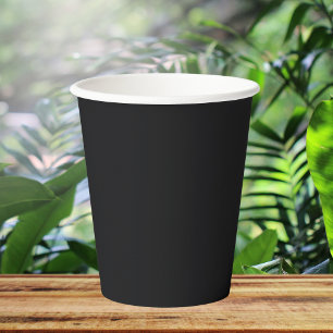 Jet Black Solid Color Pappbecher