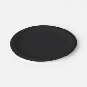 Jet Black Solid Color Pappteller (Schrägansicht)