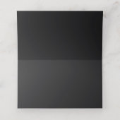 Jet Black Solid Color Platzkarte (Innenseite Aufgefaltet)