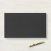 Jet Black Solid Color Post-it Klebezettel (Auf Schreibtisch)