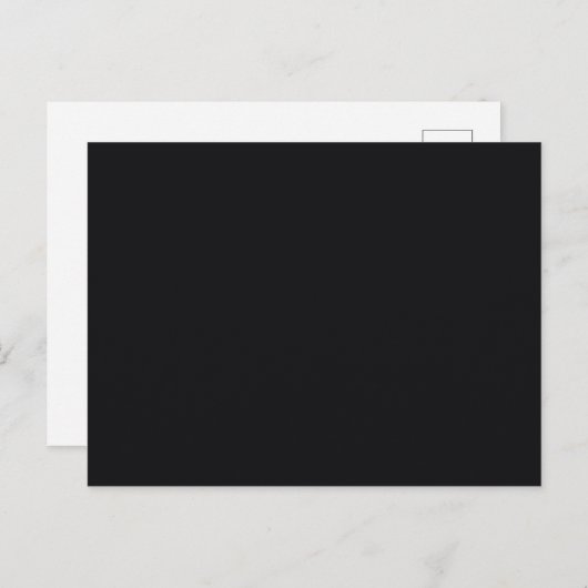 Jet Black Solid Color Postkarte (Vorne/Hinten)