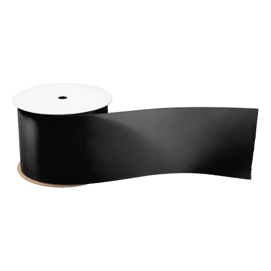 Jet Black Solid Color Satinband (Spule)