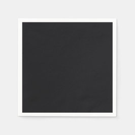 Jet Black Solid Color Serviette