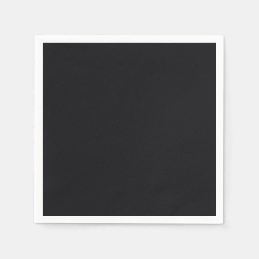 Jet Black Solid Color Serviette (Vorderseite)