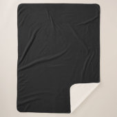 Jet Black Solid Color Sherpadecke (Vorderseite)