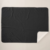 Jet Black Solid Color Sherpadecke (Vorderseite (Horizontal))