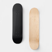 Jet Black Solid Color Skateboard (Vorderseite)