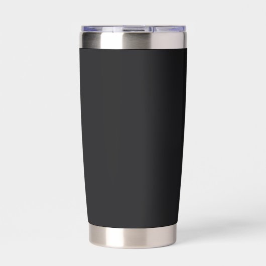 Jet Black Solid Color Thermobecher (Vorderseite)