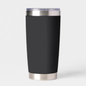 Jet Black Solid Color Thermobecher (Rückseite)