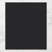 Jet Black Solid Color Weinetikett (Einzelnes Label)