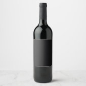 Jet Black Solid Color Weinetikett (Vorderseite)