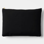 Jet Black Solid Color Zubehörtasche (Vorderseite)