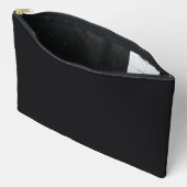Jet Black Solid Color Zubehörtasche (Offen)