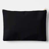 Jet Black Solid Color Zubehörtasche (Rückseite)