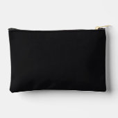 Jet Black Solid Color Zubehörtasche (Rückseite)