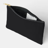 Jet Black Solid Color Zubehörtasche (Offen)