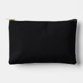 Jet Black Solid Color Zubehörtasche (Vorderseite)
