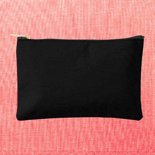 Jet Black Solid Color Zubehörtasche