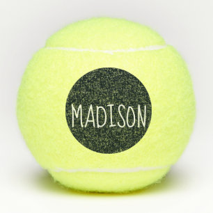 Jet Black Super Niedlicher Individuelle Name Tennisbälle