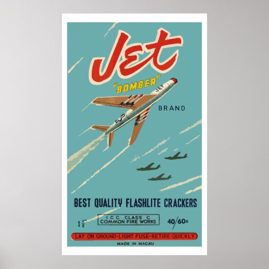 Jet Bomber (Vintager chinesischer Firecracker) Poster (Vorne)