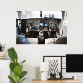Jet-Cockpit Poster (Heimbüro)
