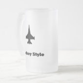 Jet Cowboy Style kämpfen Mattglas Bierglas (Vorderseite Links)