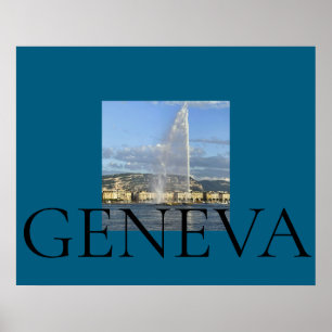 Jet d'Eau in Genf Poster