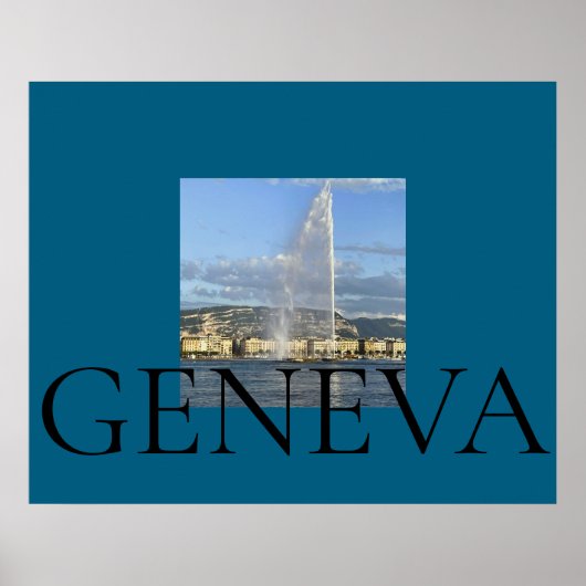 Jet d'Eau in Genf Poster (Vorne)