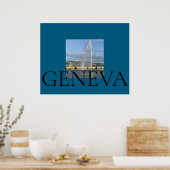Jet d'Eau in Genf Poster (Küche)