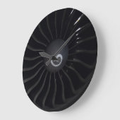 Jet Engine Wall Clock Große Wanduhr (Winkel)